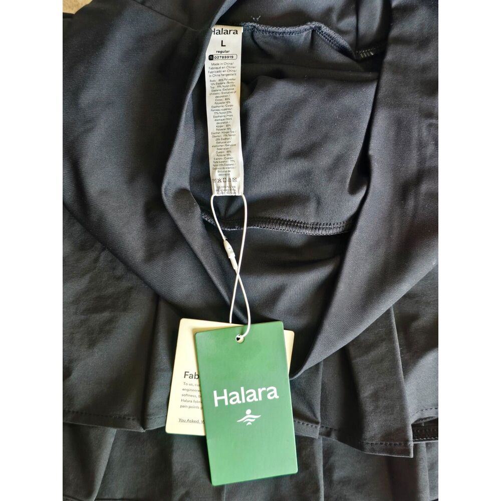 Halara In-Motion Cross Strap O-Ring Pleated 2-in-1 Tennis Skort and Tote NWT